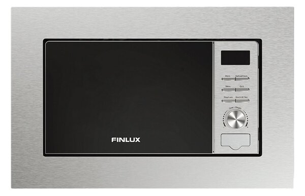 Микровълнова фурна Finlux FMO 2077BISS, за вграждане, с грил, електронно управление, 700W, 20 л. обем, 5 степени на мощност, инокс