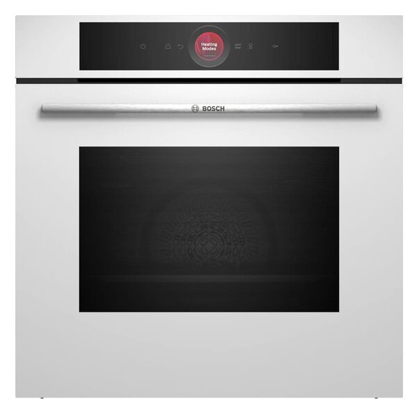 Фурна за вграждане Bosch HBG7741W1, клас А+, 71 л. обем, пиролитично почистване, 3D Hotair, бяла