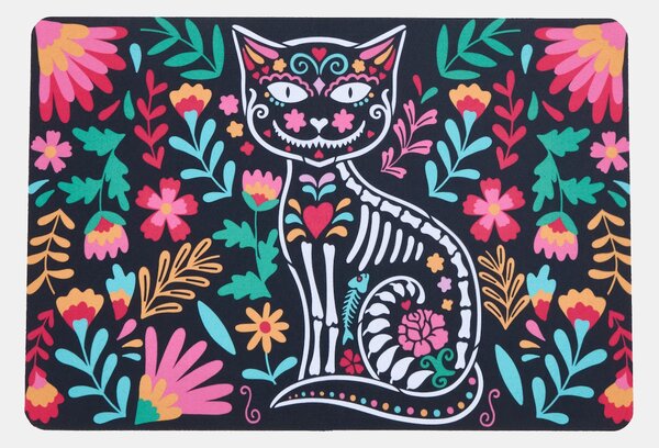 Sinsay - Изтривалка с принт котка Día de los Muertos - многоцветен