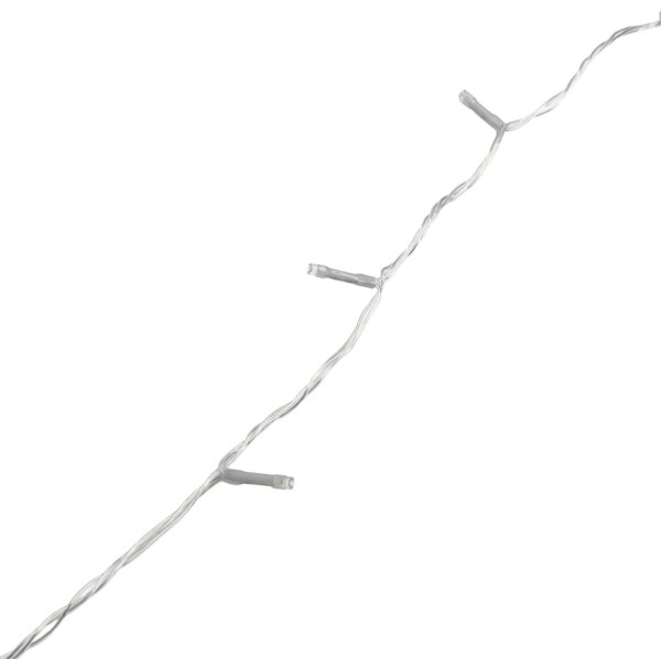 Aigostar-LED Външен коледен гирлянд 200xLED/8 функции 4xAA 20m IP44 студено бяло