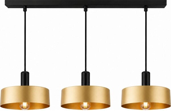 Полилей на кабел HAKI 3xE27/60W/230V златен/черен