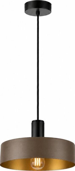 Полилей на кабел HAKI 1xE27/60W/230V кафяв/черен