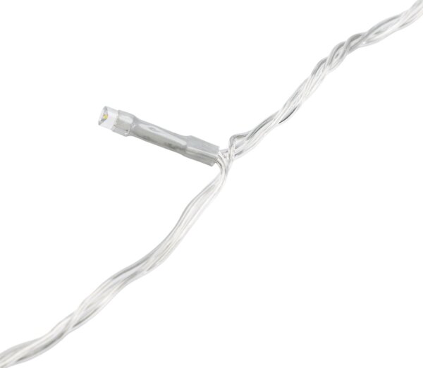 Aigostar-LED Външен коледен гирлянд 200xLED/8 функции 4xAA 20m IP44 студено бяло