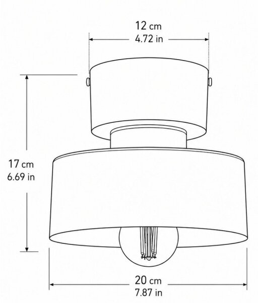 Tavanно осветително тяло IGNIA 1xE27/60W/230V кафяво/златно
