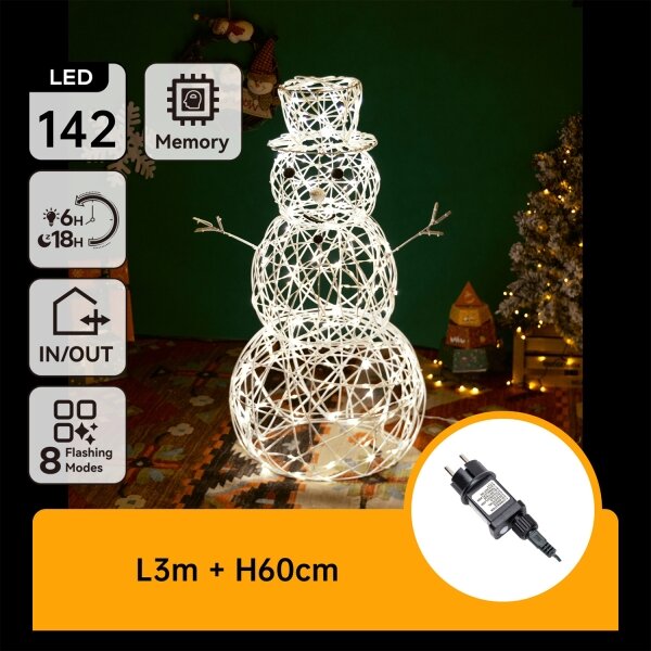 BRILAGI- LED Външна коледна украса LED/3,6W/31/230V 2700K 60cm IP44 снежен човек
