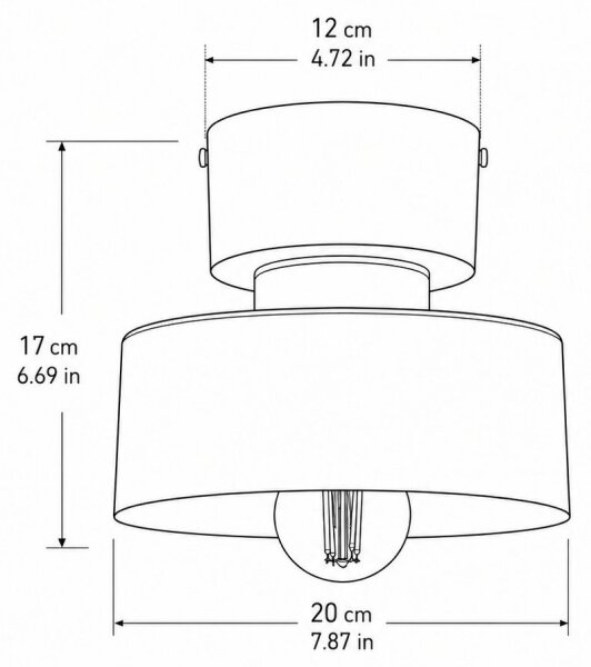 Таванно осветително тяло IGNIA 1xE27/60W/230V бордо/злато