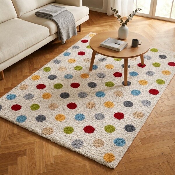 Кремав килим 80x150 cm Norge Dots – Universal