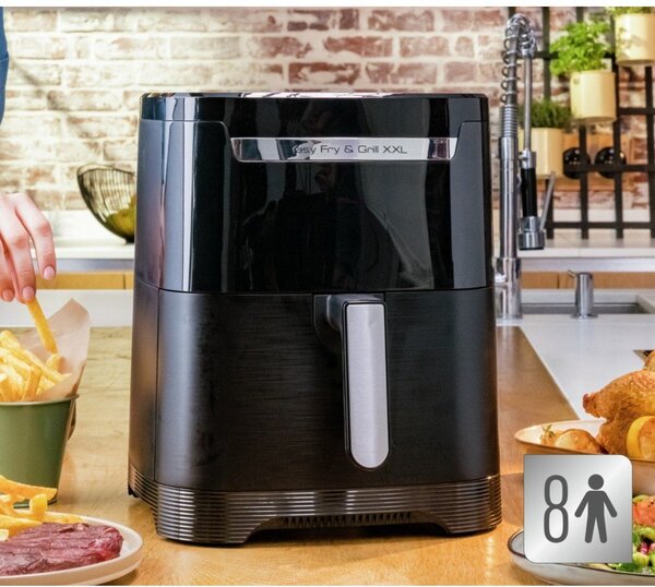 Черен фритюрник с горещ въздух Easy Fry & Grill XXL EY801815 – Tefal