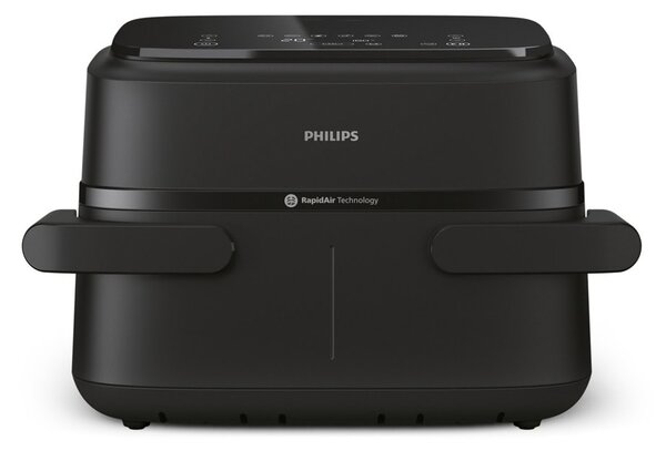 Фритюрник с горещ въздух Philips NA150/00, 7 л. вместимост, RapidAir Plus технология, двойна кошница, 2450W