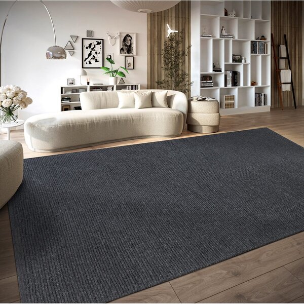 Тъмносив ръчно изработен вълнен килим 80x150 cm Francois – Villeroy&Boch