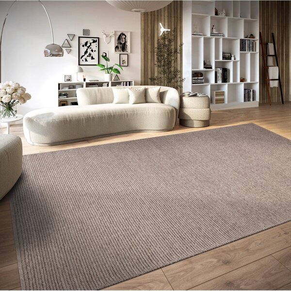 Светлокафяв ръчно изработен вълнен килим 60x90 cm Francois – Villeroy&Boch