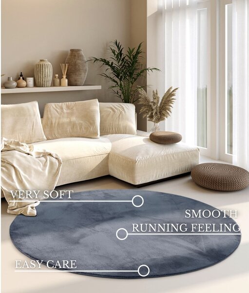 Антрацитен кръгъл килим ø 160 cm Leon – Villeroy&Boch