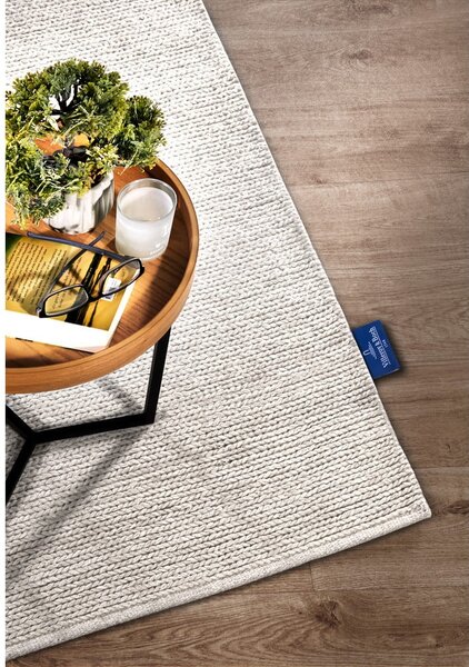 Бял ръчно изработен вълнен килим 60x90 cm Francois – Villeroy&Boch