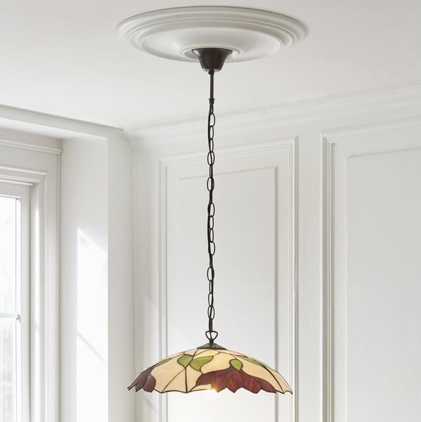 Endon 112246 - Полилей на верига Tiffany BOTANICA 1xE27/60W/230V, диаметър 45 см
