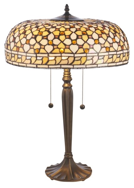 Endon 112178 - Настолна лампа Tiffany MILLE FEUX, 2xE14/40W/230V, диаметър 45 см