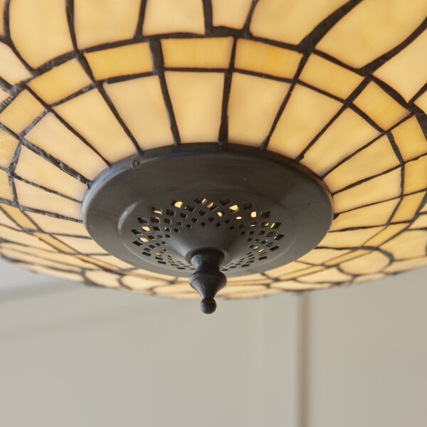 Endon 112251 - Полилей с верига Tiffany DRAGONFLY 3xE27/60W/230V, диаметър 50 см