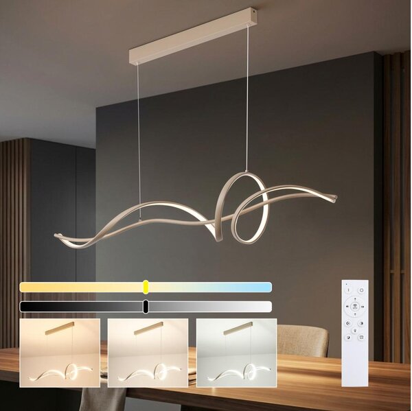 Brilagi - LED полилей на кабел с димер SIGNATURE LED/55W/230V 120x23 cm бежов + дистанционно управление