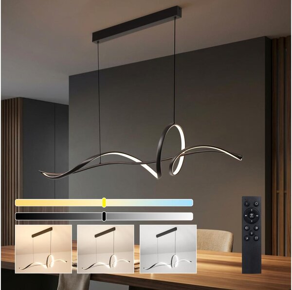Brilagi - Димируем LED полилей на кабел SIGNATURE LED/55W/230V 120x23 см, черен + с дистанционно управление