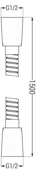 Mexen душ маркуч 150 см, розово злато - 79460-60