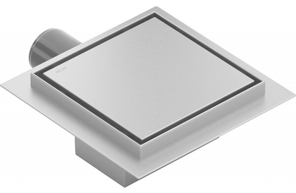 Mexen Flat-Q M13 квадратен подов сифон 15 x 15 см, инокс - 1010015
