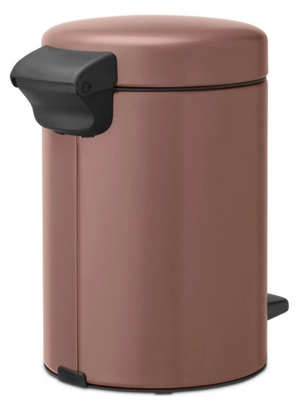 Кош за боклук с педал Brabantia NewIcon 1008837, 3 л, Плавно затваряне, Противоплъзгаща основа, Сатенено покритие, Кафяв