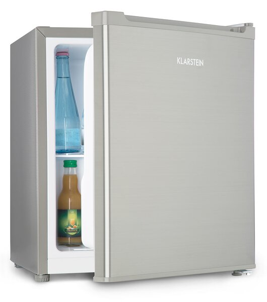 Klarstein Snoopy Eco, мини хладничка с фризер, E, 41 литра, 39 dB, сив