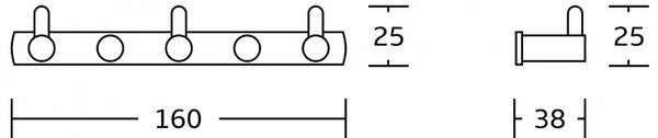 Mexen троен закачалка за кърпа, хром - 709163-00