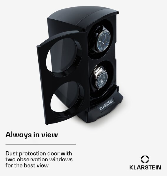 Klarstein St. Gallen Premium, подвижна стойка за часовник, 2 часовник, 4 режима, черен