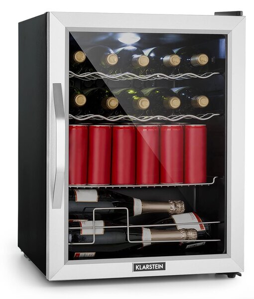 Klarstein Beersafe XL Mix Edition, хладилник, D, LED, 4 метални решетки, стъклена врата