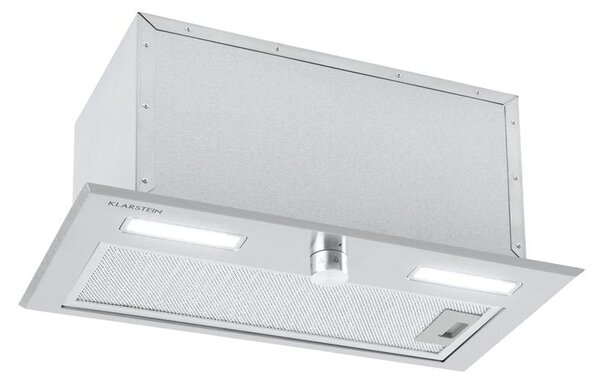 Klarstein Simplica, абсорбатор, вграден, 52 см, изсмукване на въздух: 400 м³ / ч, LED, неръждаема стомана