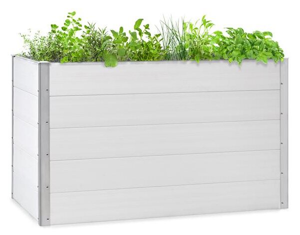 Blumfeldt Nova Grow, градинска леха, 150 x 91 x 100 см, WPC, дървен дизайн, бял