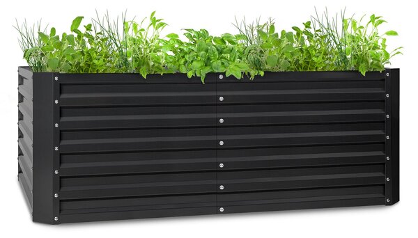 Blumfeldt High Grow Straight повдигната градинска леха 200x60x100см 1200л стомана