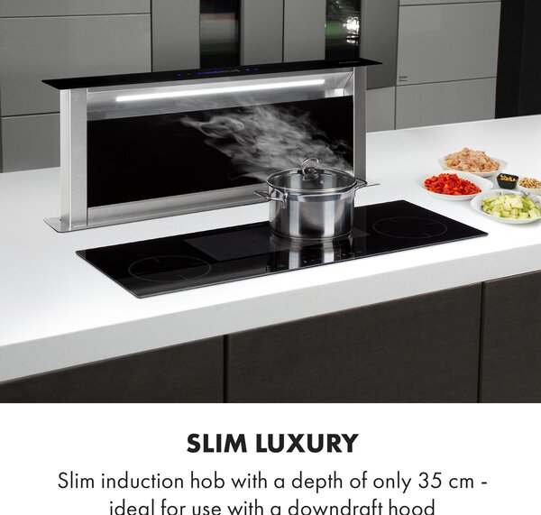 Klarstein Delicatessa 90 Slim, плот за вграждане, индукция, 4 зони, 7000 W, самостоятелна