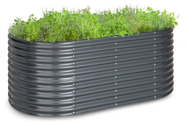 Blumfeldt High Grow, повдигната леха, 200 x 80 x 100 см, гофрирана ламарина, лесен монтаж