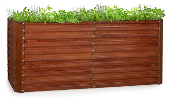 Blumfeldt Rust Grow, повдигната градинска леха, поцинкована стоманена повърхност, ръждив цвят