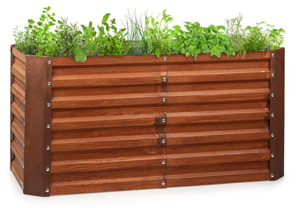Blumfeldt Rust Grow, повдигната градинска леха, поцинкована стоманена повърхност, ръждив цвят
