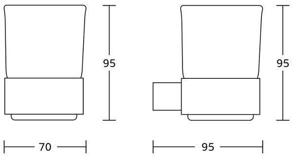 Mexen Adox чаша за четки за зъби, черна - 7018238-70