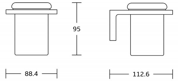Mexen Lea чаша за четки за зъби, черна - 7026038-70