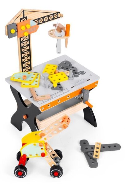 Дървена работилница за деца, маса за инструменти ECOTOYS