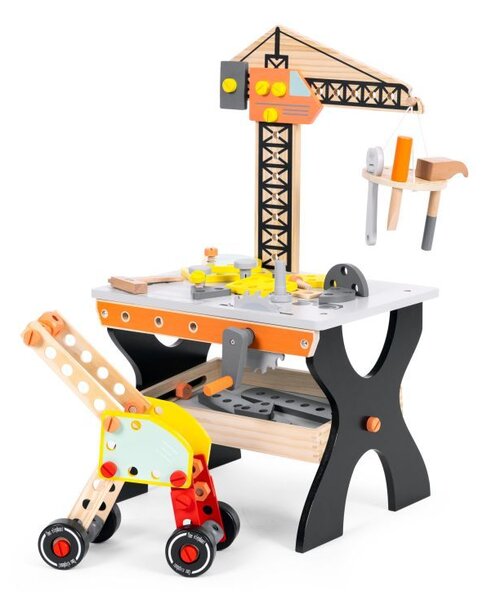 Дървена работилница за деца, маса за инструменти ECOTOYS