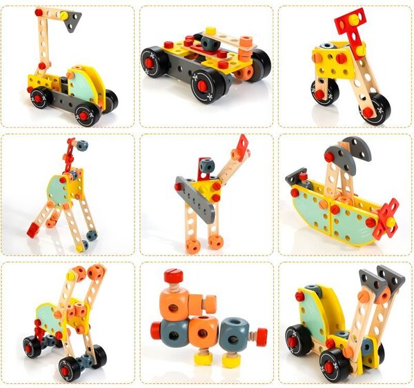 Дървена работилница за деца, маса за инструменти ECOTOYS