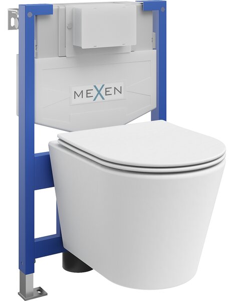 Mexen Rico скрит комплект WC стойка Fenix XS-F с WC тоалетна чиния и седалка с