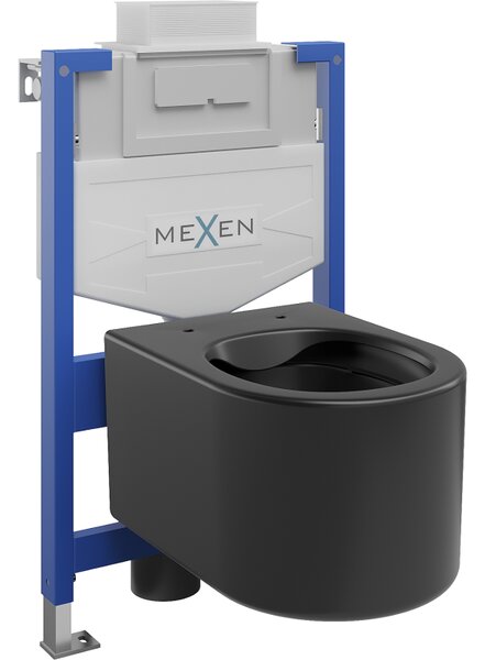 Mexen комплект за вграждане WC конструкция Fenix XS-U с тоалетна чиния София, черен мат - 6853354XX85