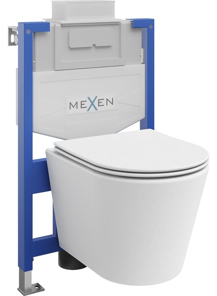 Mexen Rico вграден комплект WC стелаж Fenix XS-U с тоалетна чиния и седалка с
