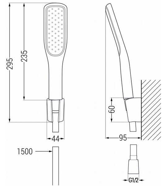 Mexen R-49 стенен душ комплект, бял/златен - 785495052-25