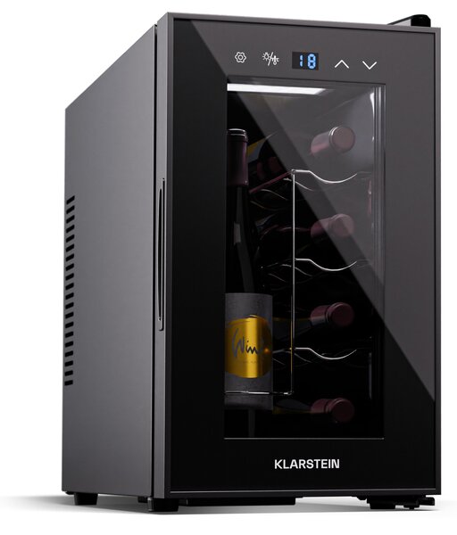 Klarstein Shiraz 8 Uno, охладител за вино, 8 бутилки, 8 - 18 °C, сензорно управление