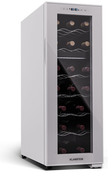 Klarstein Shiraz 18 Uno, охладител за вино, 2 зони, 53 л/18 бутилки, 5-18 / 5-18 °C, сензорно управление