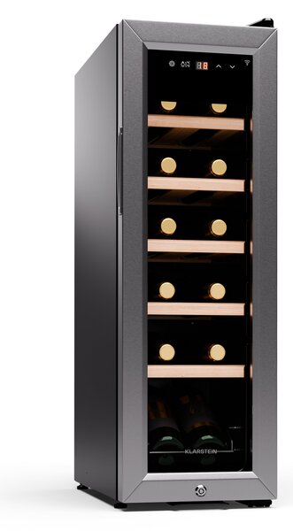 Klarstein Shiraz Premium Smart, хладилник за вино. 12 Slim за 12 бутилки