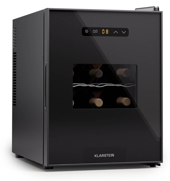 Klarstein Silent Vino 12 Uno, охладител за вино, 31 л / 12 бутилки, 5-18 °C, на допир
