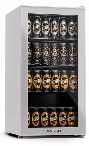 Klarstein Beersafe 74 Slim, хладилник, 74 литра, 3 рафта, панорамна стъклена врата